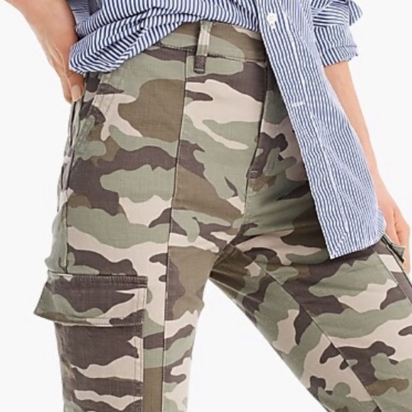 NWOT J.Crew Vintage Straight Camo Pants - Picture 2 of 6